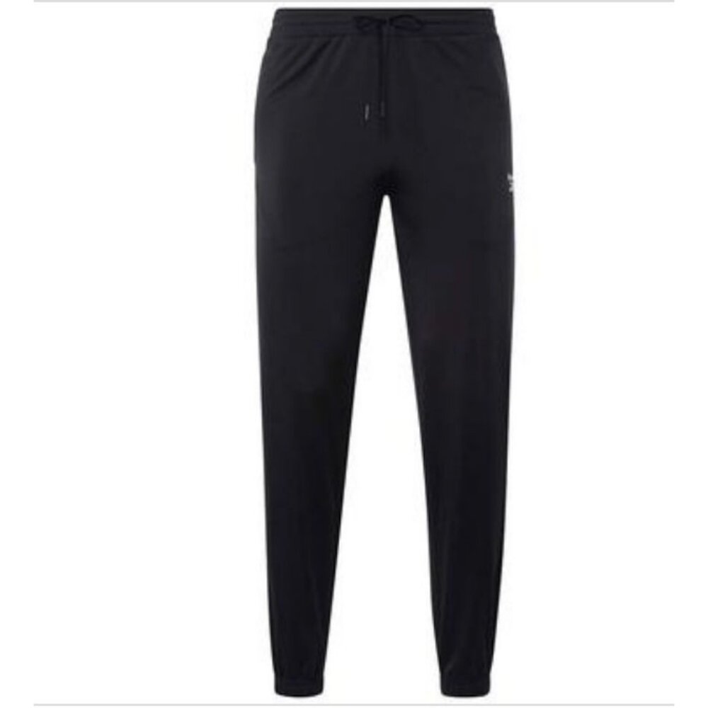 Reebok Men's Regular-Fit Identity Vector Drawstring Track Pants - Black 2XL